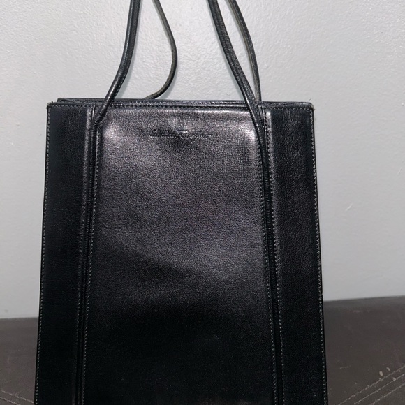 Salvatore Ferragamo Handbags - Salvatore Ferragamo Black Leather Tote Bag